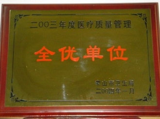 2003年医疗质量管理全优单位